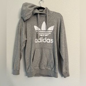 Adidas Grey Sweatshirt Hoodie Small